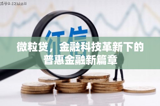 城区微粒贷，金融科技革新下的普惠金融新篇章
