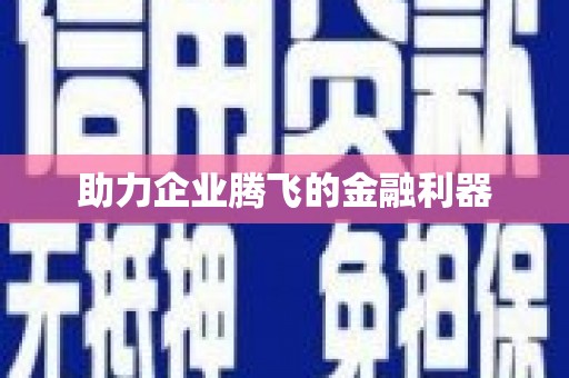 城区助力企业腾飞的金融利器