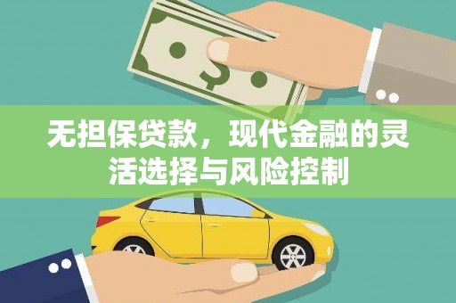 城区无担保贷款，现代金融的灵活选择与风险控制
