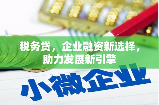城区税务贷，企业融资新选择，助力发展新引擎