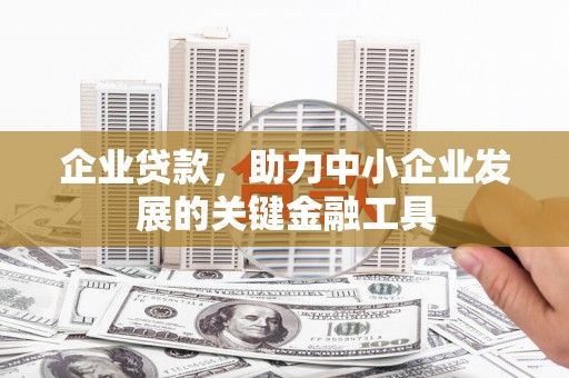 城区企业贷款，助力中小企业发展的关键金融工具