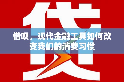 城区借呗，现代金融工具如何改变我们的消费习惯