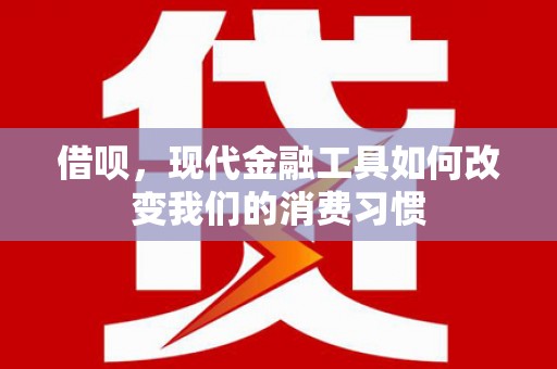 城区借呗，现代金融工具如何改变我们的消费习惯