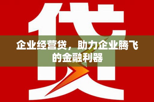 城区企业经营贷，助力企业腾飞的金融利器
