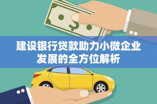 城区建设银行贷款助力小微企业发展的全方位解析