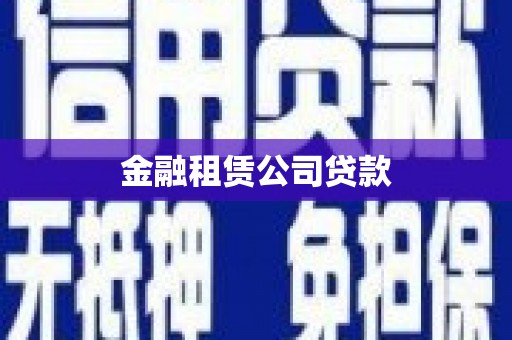 城区金融租赁公司贷款