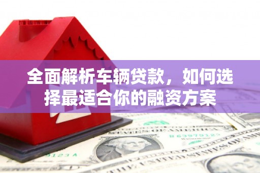 城区全面解析车辆贷款，如何选择最适合你的融资方案