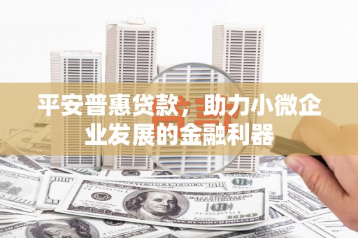 城区平安普惠贷款，助力小微企业发展的金融利器