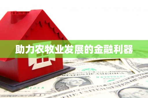 城区助力农牧业发展的金融利器