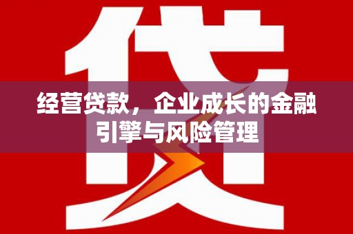 城区经营贷款，企业成长的金融引擎与风险管理